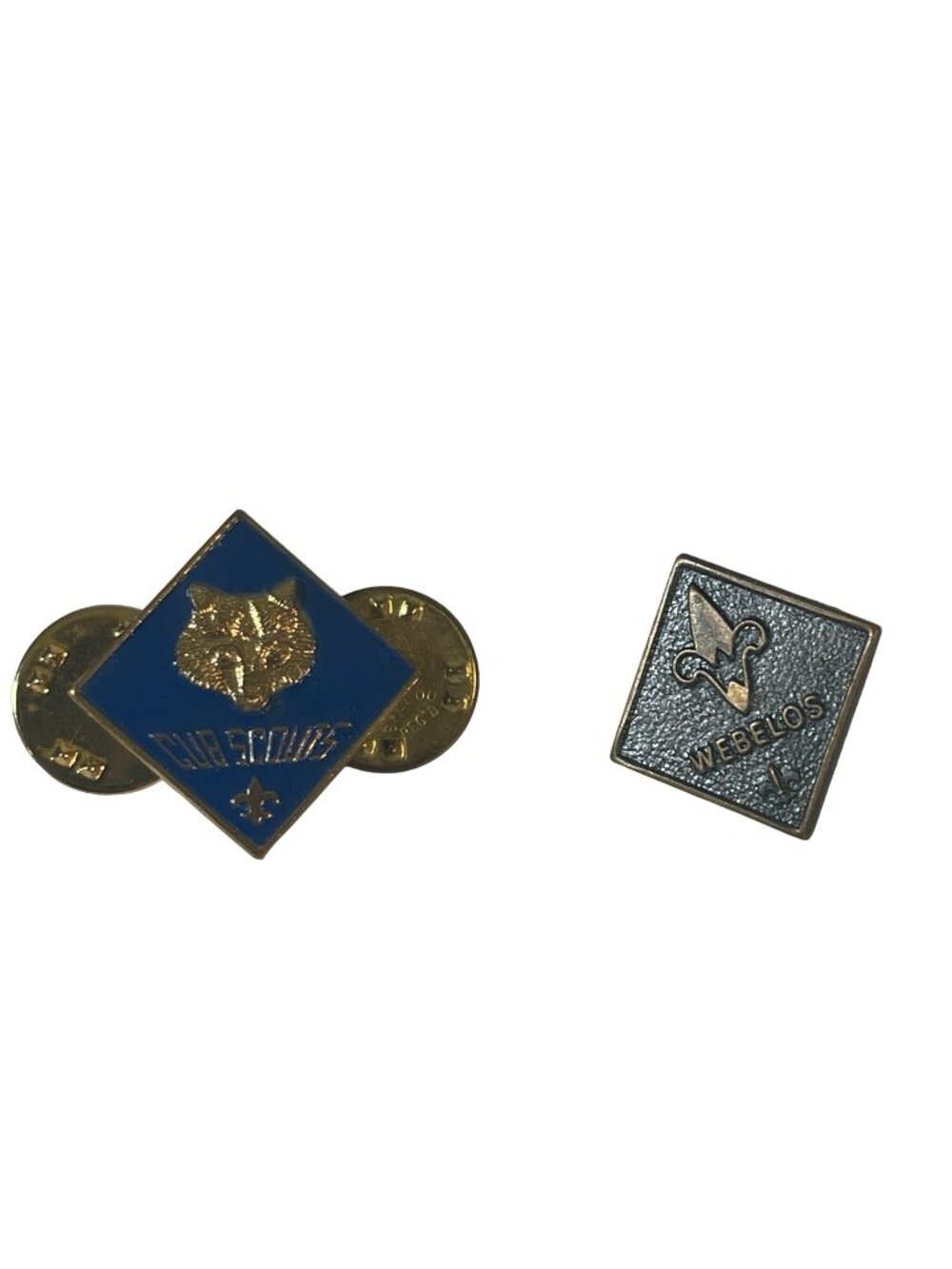 Cub Scouts Wolf & Webelos Rank Metal Pins Enamel Vintage Collectibles Badge Set